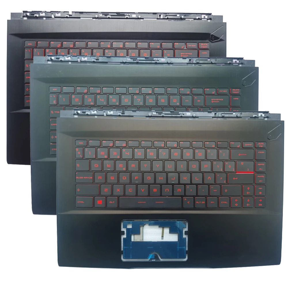 Новая подсветка английская/испанская/Русская клавиатура для MSI GF63 8RC 8RD MS-16R1 с подставкой для рук верхняя крышка чехол