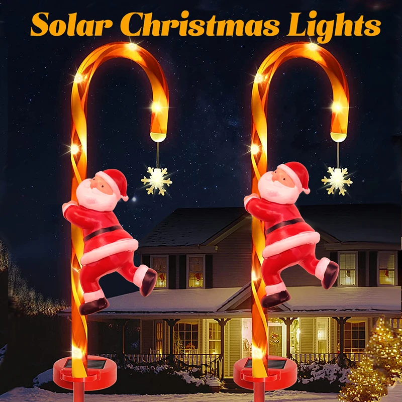 Led Waterproof Solar Santa Claus Lamps Holiday Gift Garden W