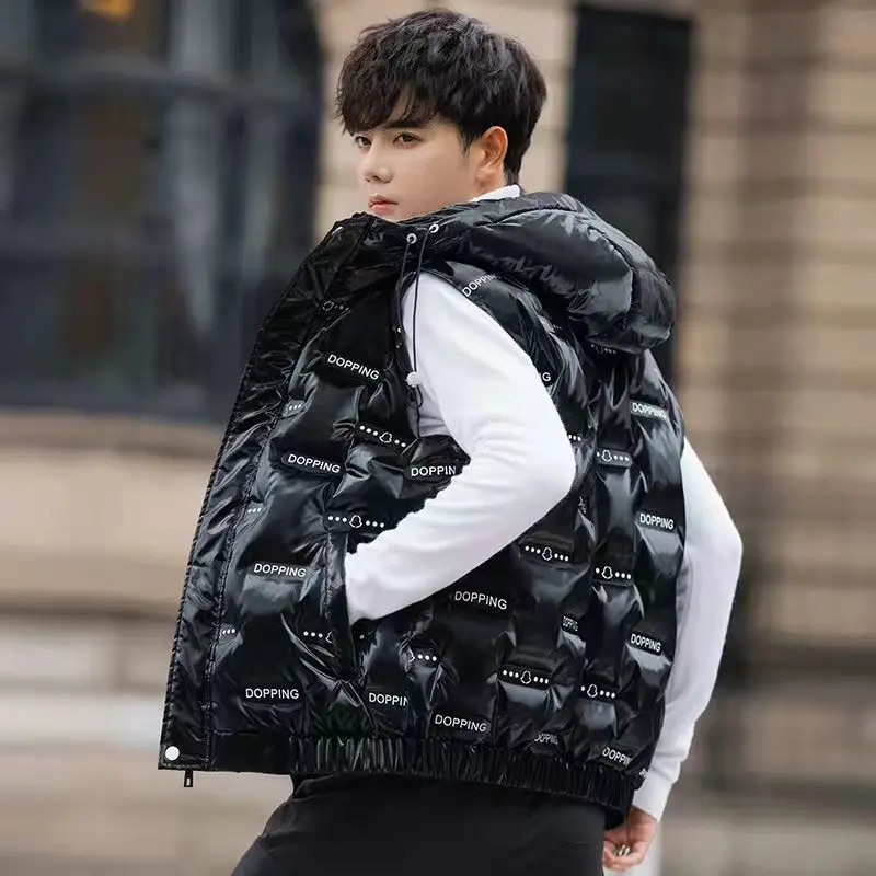 Meilly Gecko 2022 Male Autumn And Winter The New Wear Out 4XL Glossy Waistcoat Handsome Coat Trendy Brand  Down Jacket Vest