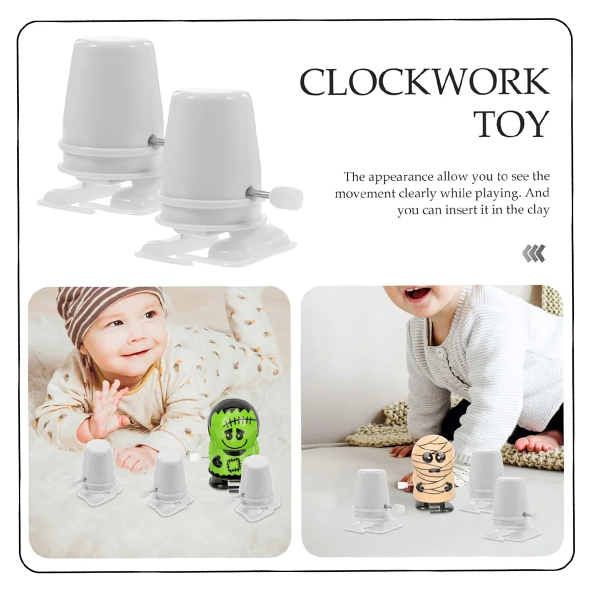 12 шт. заводные ножки робот детские игрушки заводная игрушка механизм движения