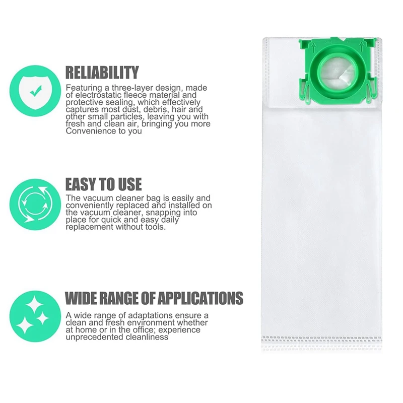 12 шт. мешки для пылесоса совместимые с Sebo K X/C/370 X Series Extra Pet XP2 XP3 5093ER вакуумного