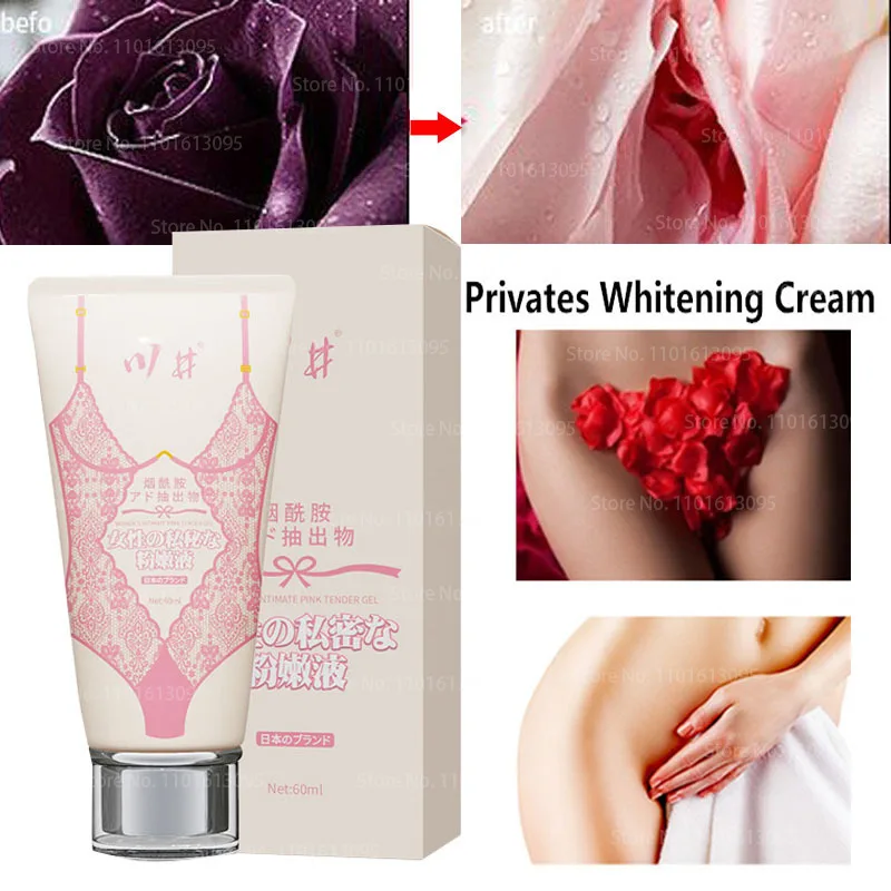 

Private Parts Pink Essence Whitening Cream Repair Improve Underarm Knee Buttock Private Body Dull Brighten Arbutin Skin Care 60g