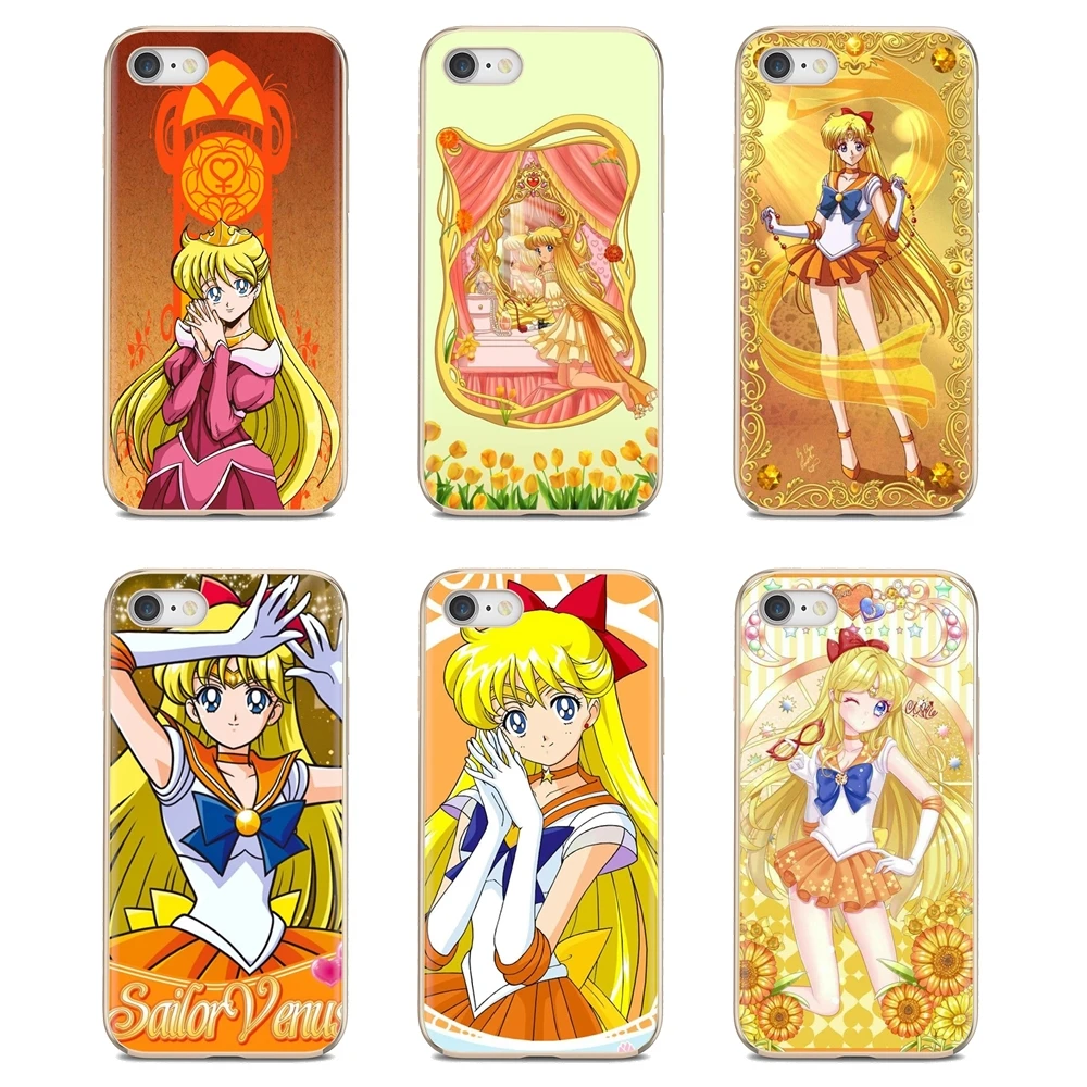 

For iPhone 10 11 12 13 Mini Pro 4S 5S SE 5C 6 6S 7 8 X XR XS Plus Max 2020 kawaii Sailor Moon Venus girl Soft TPU Phone Cover
