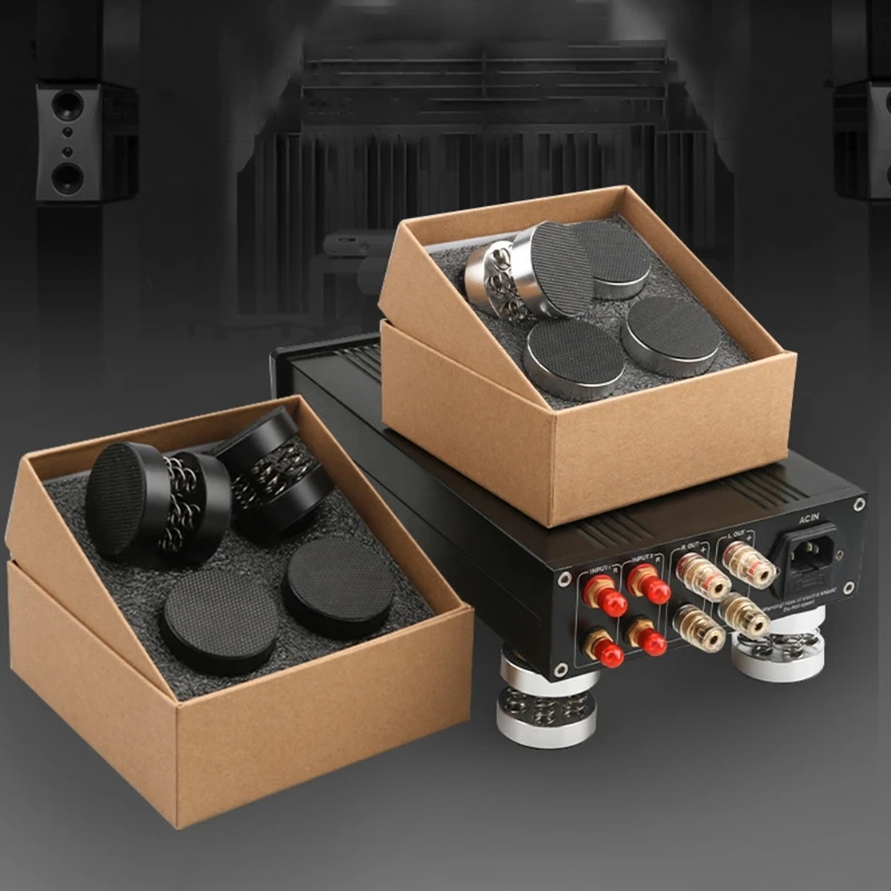 HiFi  Audio Speaker Electric Isolation Stand Feet Base Shock Absorber Pads Shock Spikes Spring Damping Pad Stimulation Pads