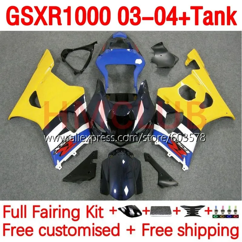 

+ Инъекция резервуара для SUZUKI K3 GSX-R1000 GSXR 1000 CC 1000CC GSXR1000 03 04 GSXR-1000 2003 обтекатель OEM 175No.75, в наличии желтый