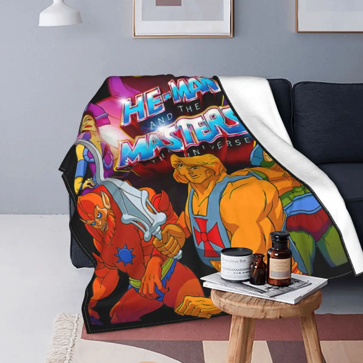 

He-Man Masters Of The Universe Blankets Soft Flannel Winter Skeletor She-Ra Beast Throw Blanket for Couch Outdoor Bedding