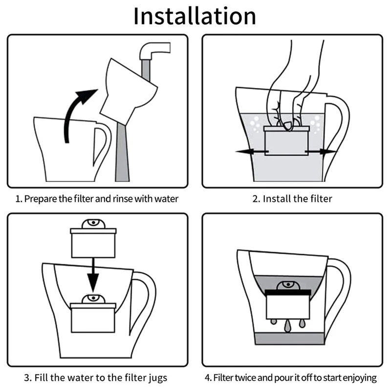 Filter Cartridge For Water Brita Style Fun Mavea Elemaris XL Merella Cool Anna Duomax 9Pack