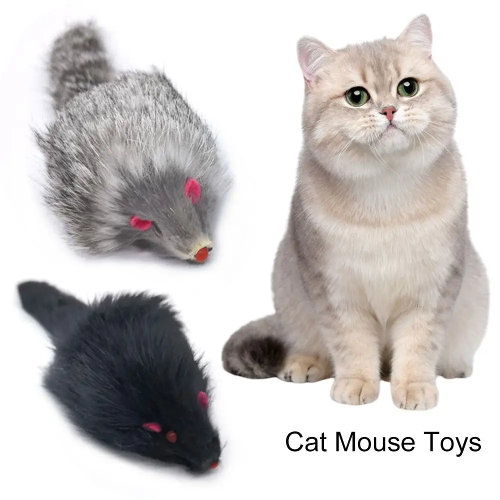 

White Gray Funny Pet Cat Training Games Fluffy Cat Mouse Toys Kitten Interactive Interactive Cat Toys Mouse Shapes