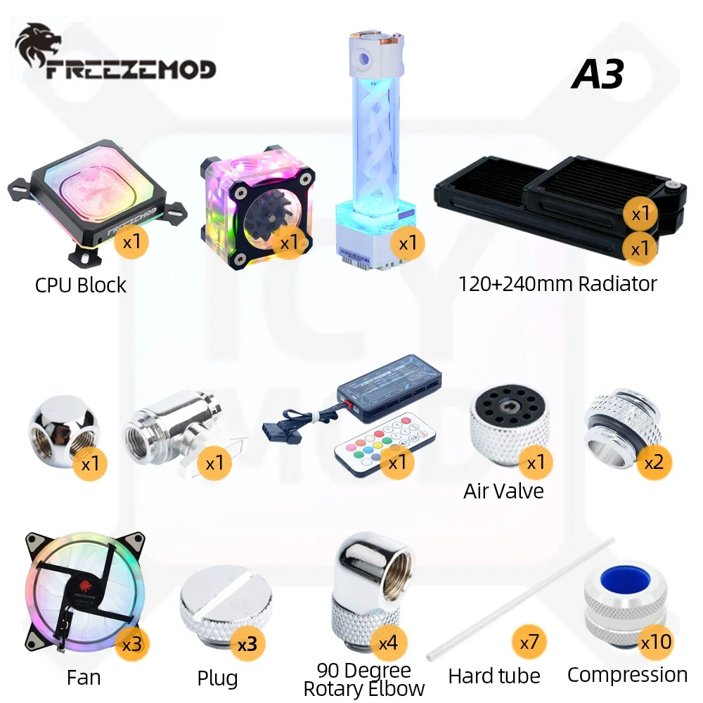 Комплект для водяного охлаждения Freezemod жесткая трубка набор жидкости из