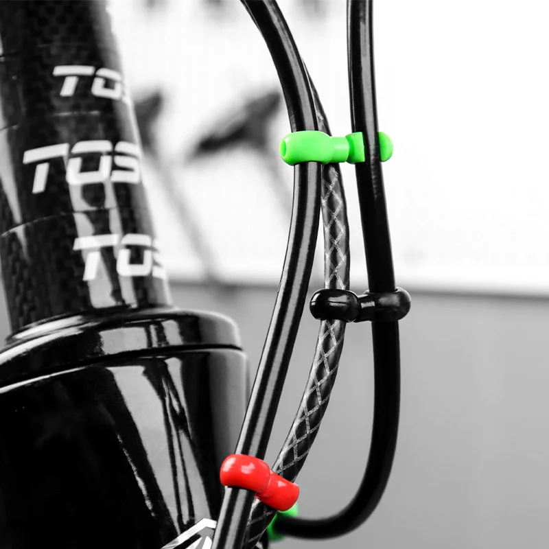 MUQZI 10Pcs Bicycle Rotatable 360 Degree Line Pipe Buckle MTB Bike Derailleur Shift Cable Brake S Style Clips Buckle