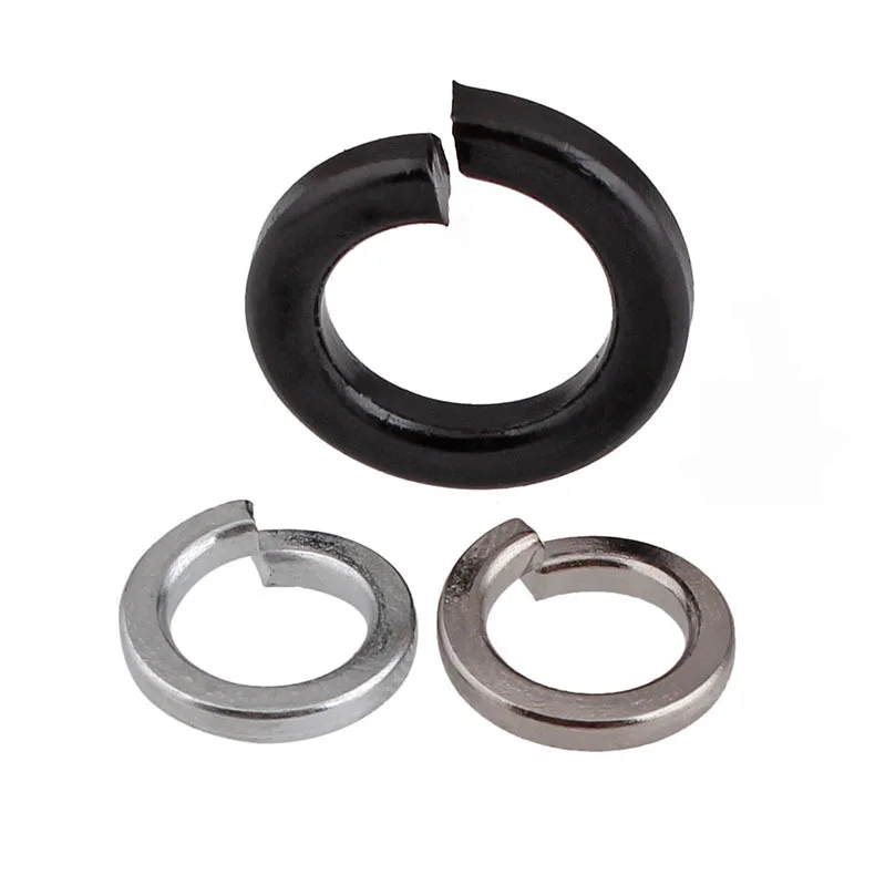 

Carbon Steel 8.8 Black Galvanized Open Spring Washer Spring Gasket M12-M30 GB93-87 10PCS