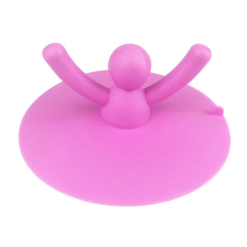 

Shower Drain Stopper Plug Cartoon People Silicone Bathtub Cover Hair Catchers for Floor Laundry Kitchen Bathroom Home