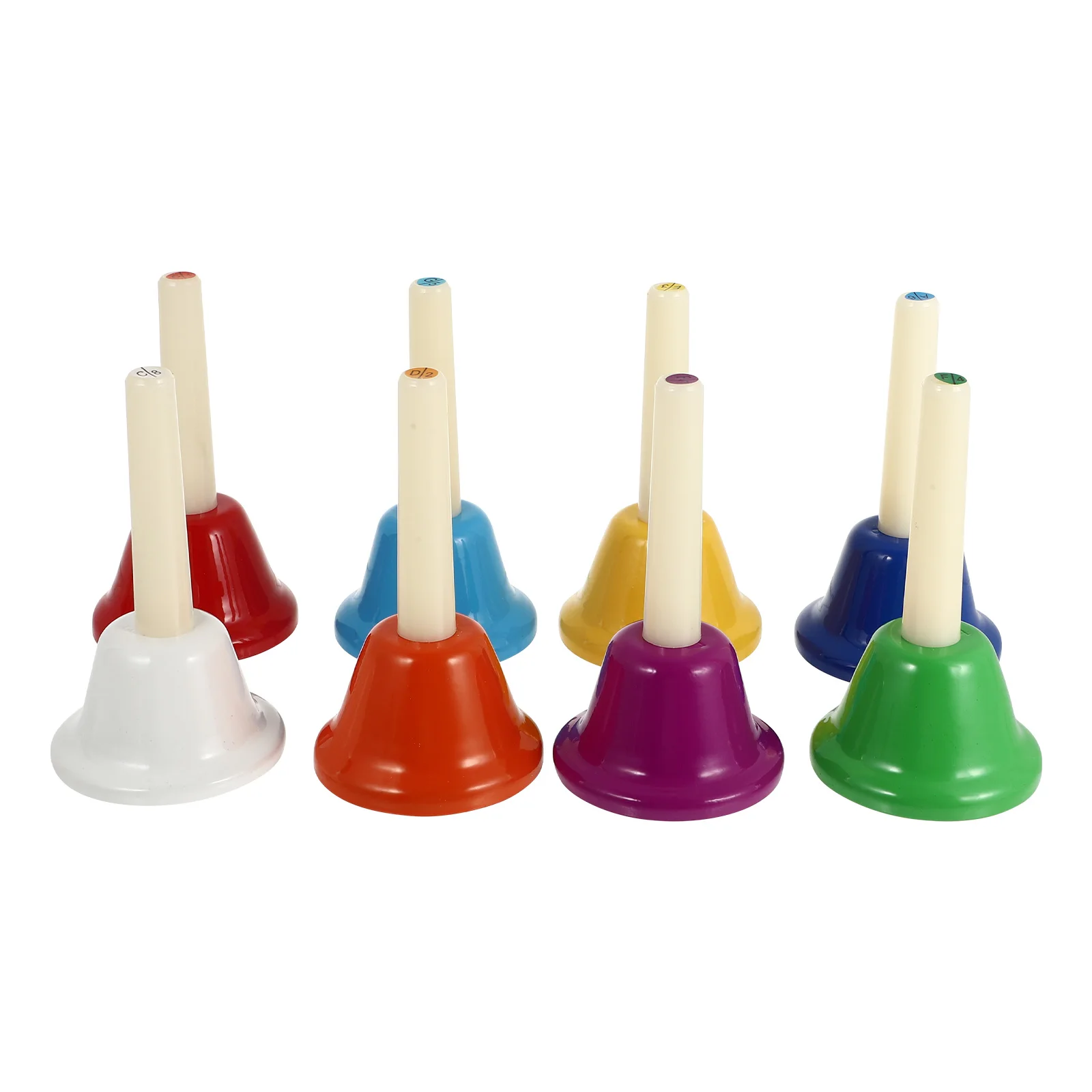 

8pcs Colorful Musical Bell Hand Bells Class Bell Rattle Toy Music Enlightenment Toys for Outdoor Kids Music Enlightenment Indoor