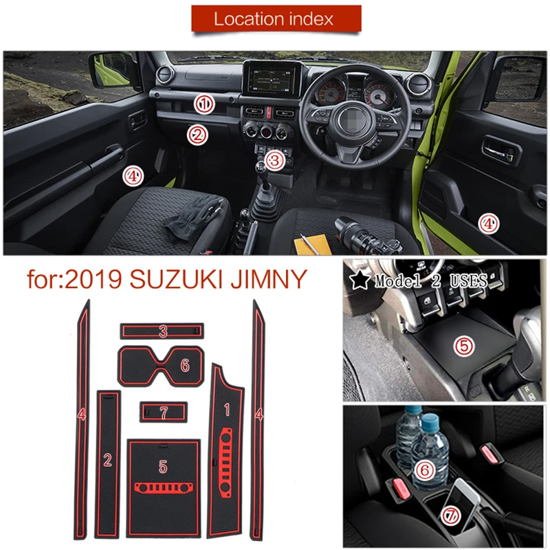 Противоскользящий коврик для автомобильных ворот Suzuki Jimny JB64W 2019 с канавками