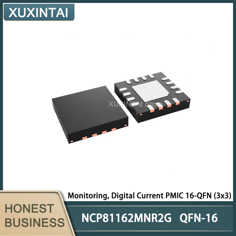 

20Pcs/Lot NCP81162MNR2G NCP81162MNR2 Monitoring, Digital Current PMIC 16-QFN (3x3)