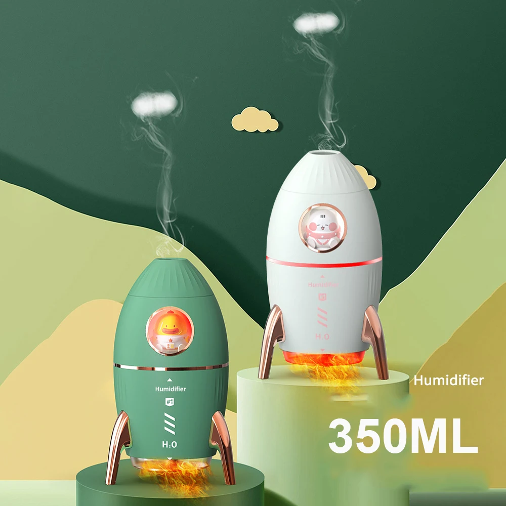 

Новинка 2022, увлажнитель воздуха в виде медузы, 350 мл, Электрический распылитель эфирных масел Rocket, USB-распылитель холодного тумана с ночным с...