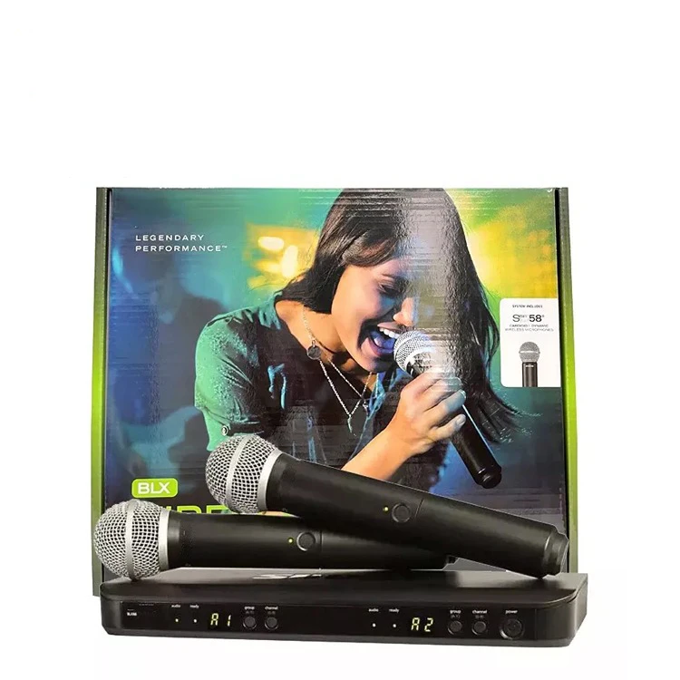 BLX288 шумоподавляющая металлическая ручная PG58 профессиональная УВЧ Беспроводная