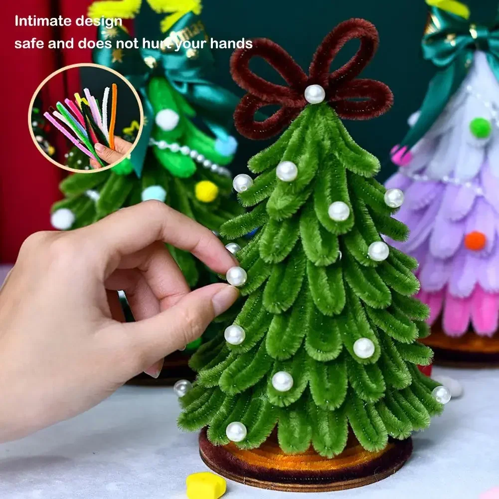 DIY рождественская елка ручной работы, рождественские чистящие трубки, набор для рукоделия, чистящие трубки, принадлежности, упаковка Новогодние украшения подарки