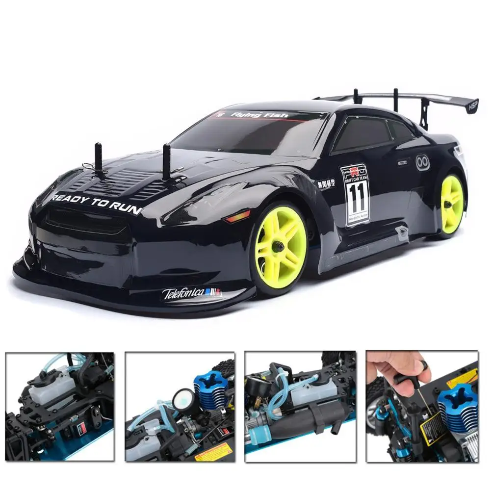 Hsp 94122 Oil Powered Car Model Toy 1/10 Scale 2.4g Remote Control Nitro Truck Toy For Children Birthday Gifts