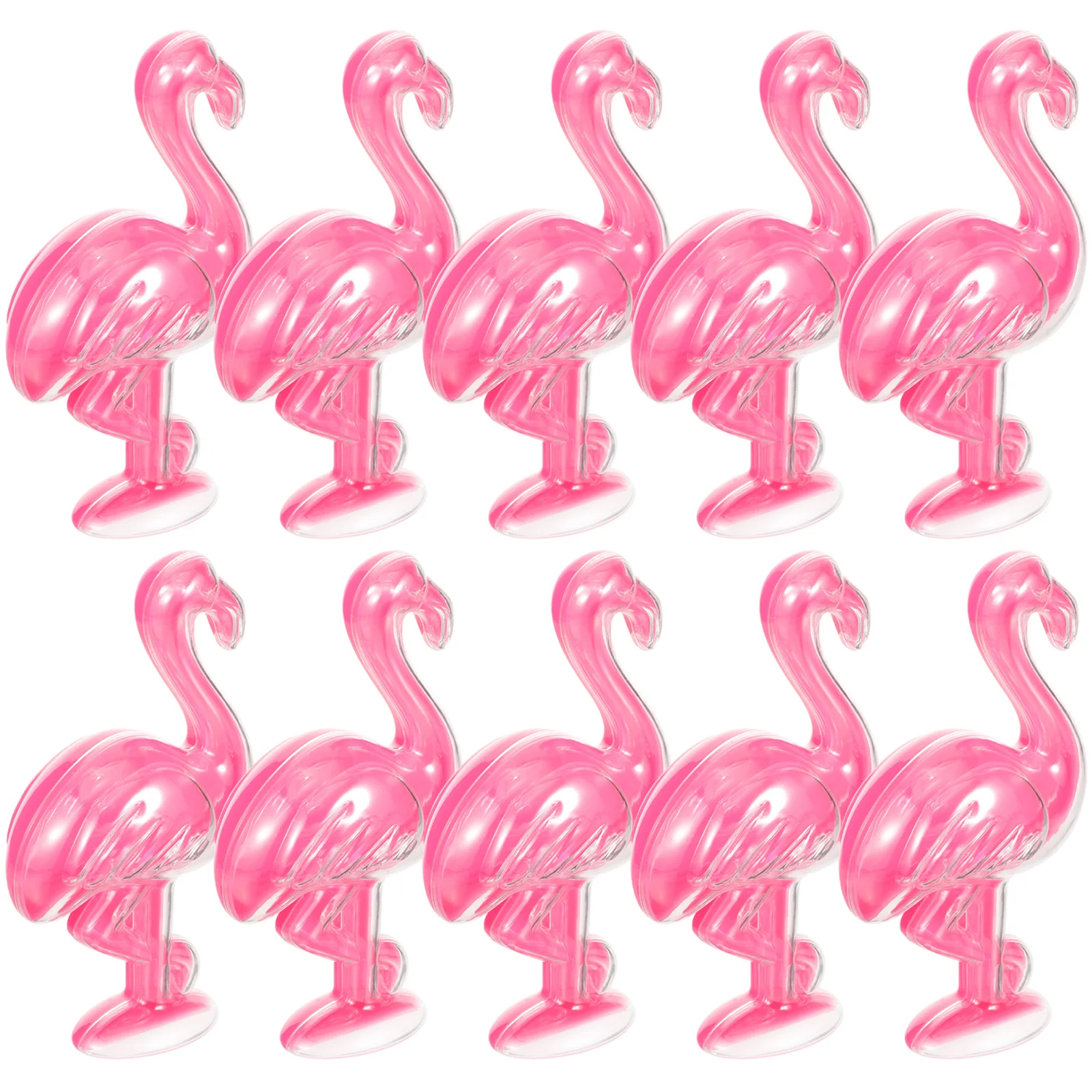 

10 Pcs Hawaii Flamingo Shaped Party Candy Container Table Top Decor Containers Clear Plastic Small Storage Cases