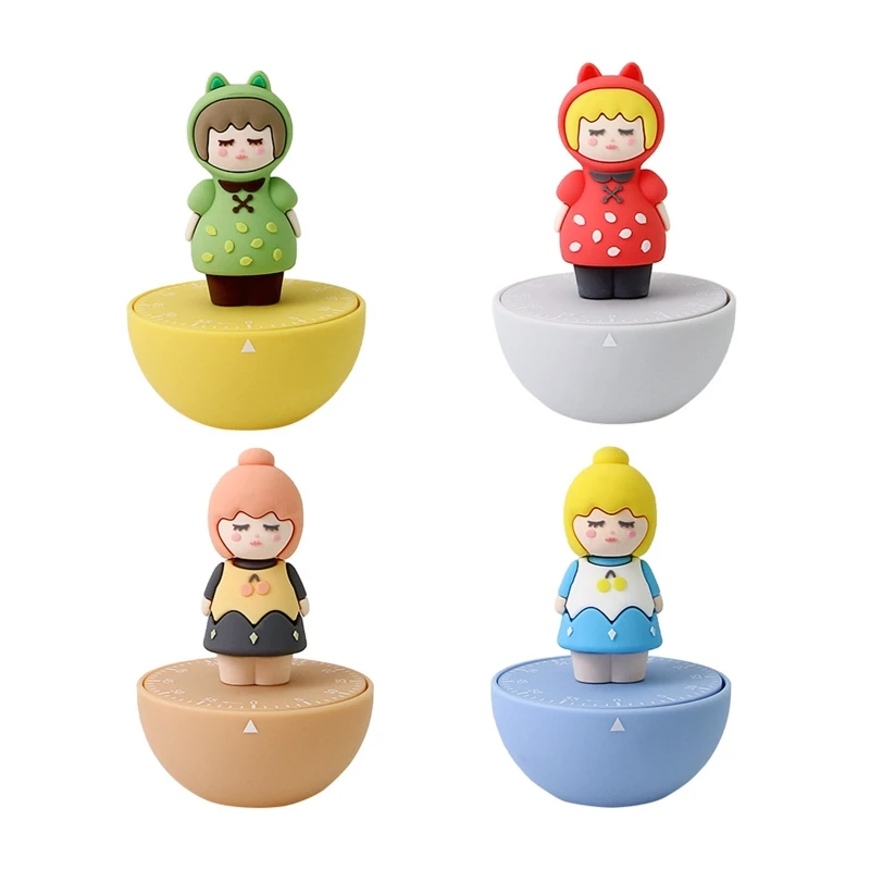 

Dream Girl Mechanical Kitchen Timer New Year 60-Minute Wind Up Dial Rotating