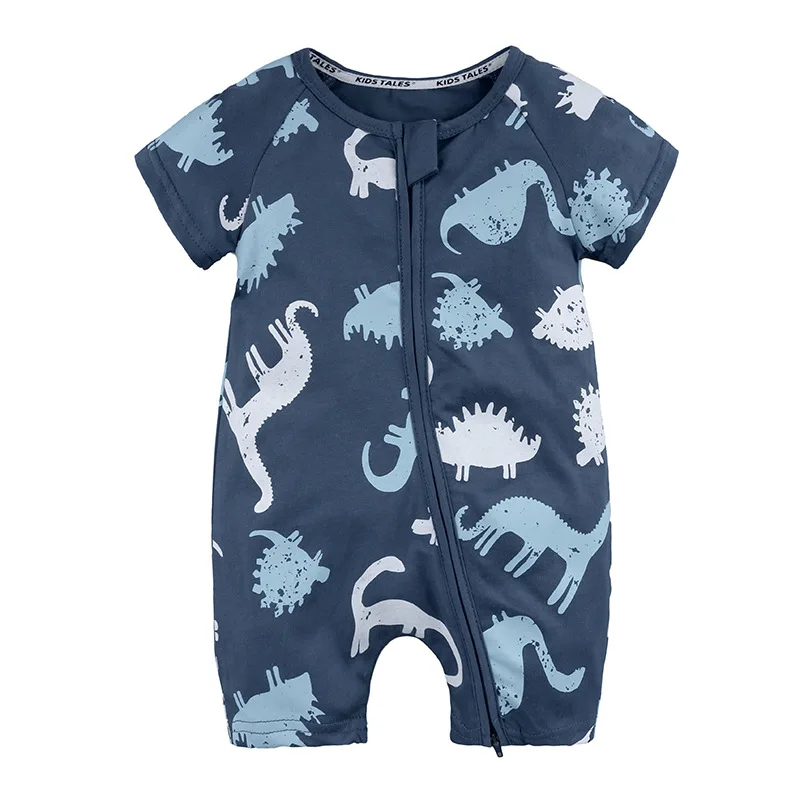 

3-24 Months Cartoon Dinosaur Baby Romper Onesie Toddler Girl Summer Clothes Cotton Short Sleeve Jumpsuits Newborn Boys Bodysuit