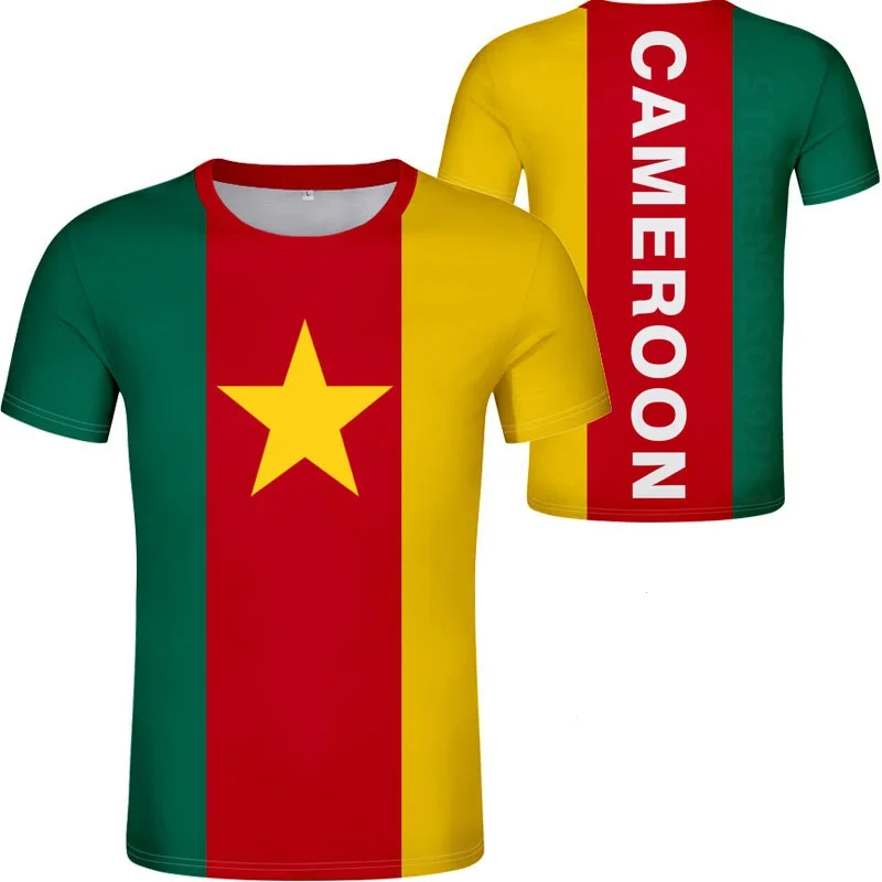 

Камерунская футболка с бесплатным именем, номером, Cmr, футболка для страны, фото, логотип, одежда, принт, не выцветает, не треснул, футболка, По...