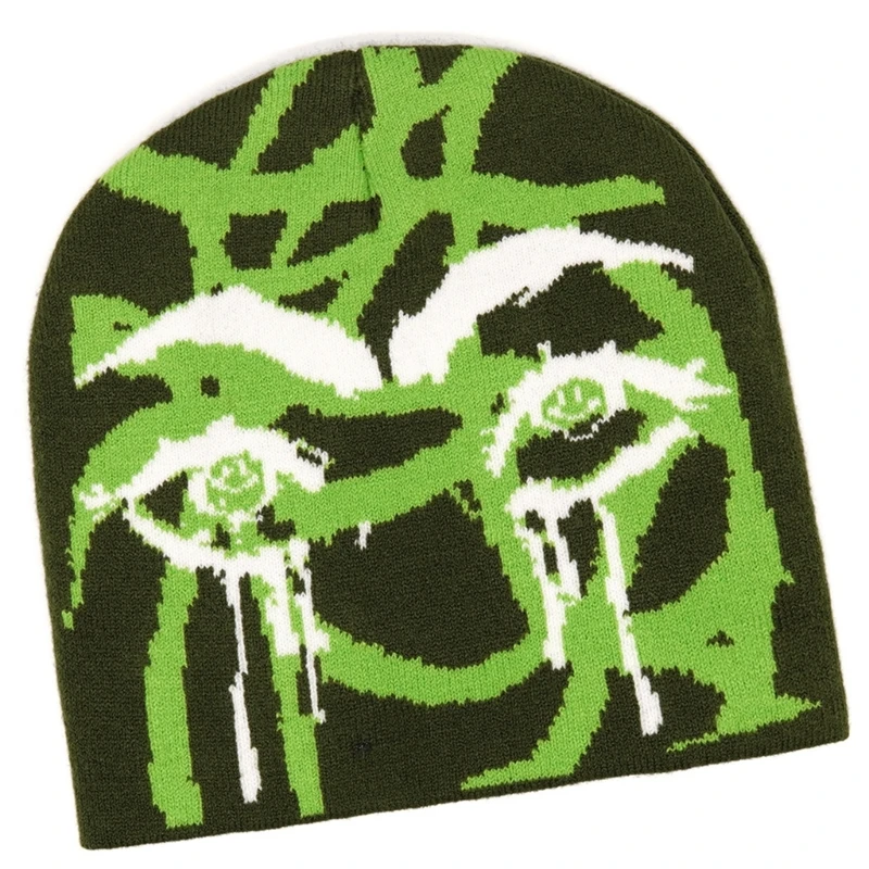 Вязаная панк-шляпа для девочек шапочки уличная одежда 2000-х годов шляпа активного