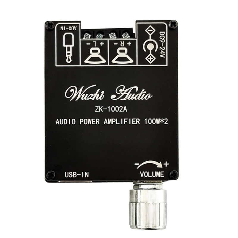 

Portable Amplifier Board 100W+100W Amp Board Dual Channel DC 9-24V Bluetooth-compatible 5.1 AUX Input Reminder