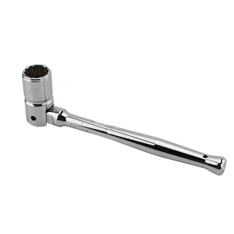 

K1KA Compact Scaffold Spanner 7/16 Swivel Head Carbon Steel 180° Rotatable Socket Spanner Scaffold Removal Tool Portable