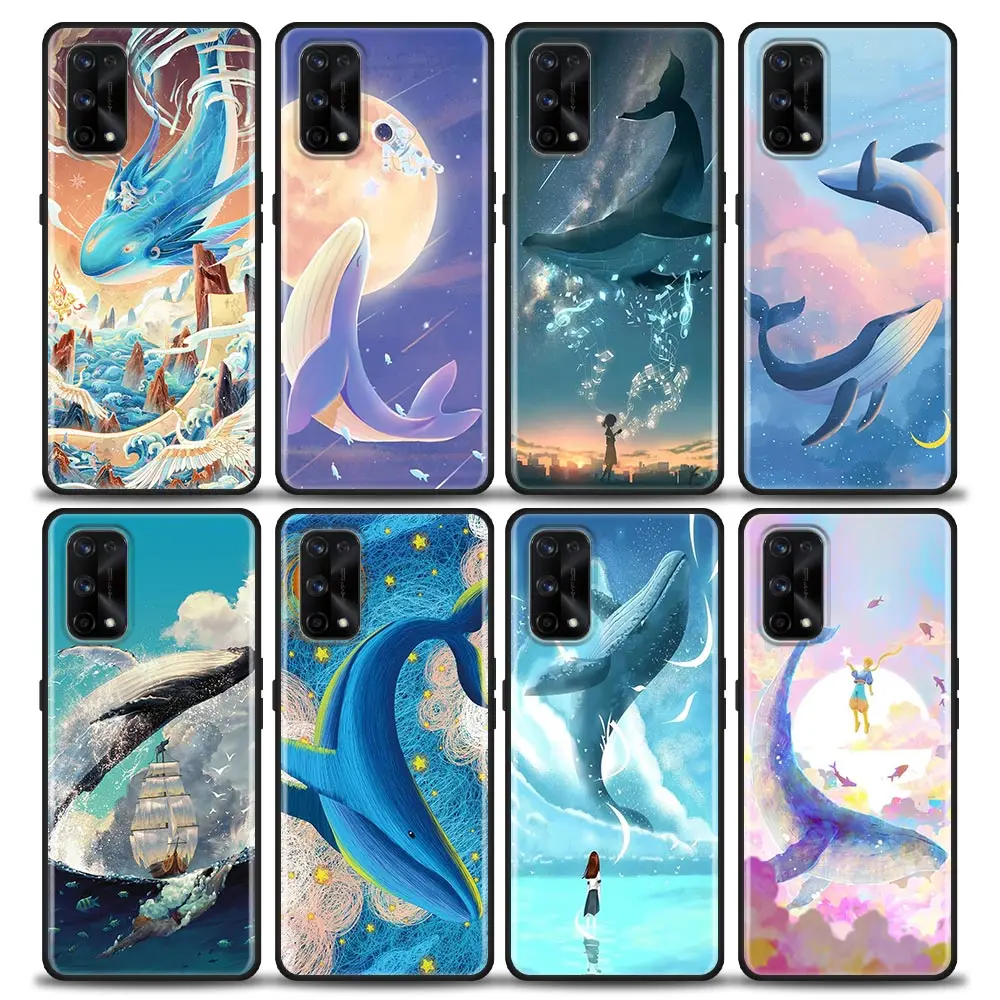 

Funda Case For OPPO Realme X50 X7 XT X 10 9 9I 8 8I 7 7I 6 5 Pro Plus 5G Soft Phone Case Capa Para Shell Beautiful Dream Whale