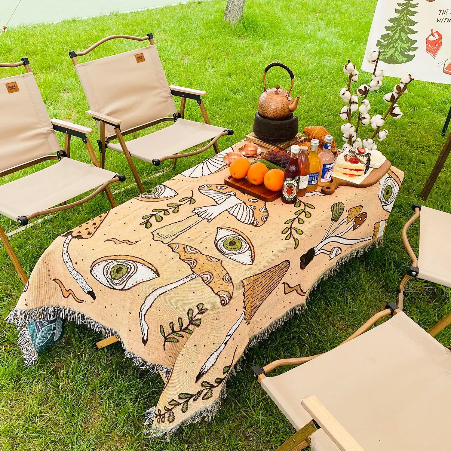 

Bohemian Knitted Chair Lounge Blanket Bed Plaid Tapestry Bedspread Women Outdoor Camping Beach Sandy Towels