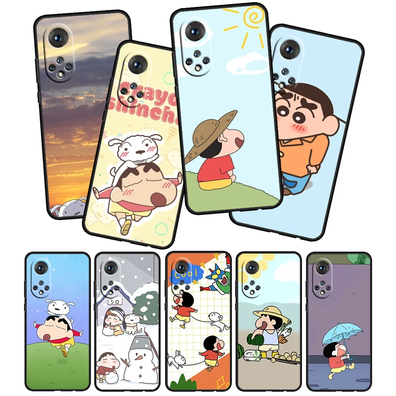 

Cartoon Crayon Shin-chan Cute For Honor 60 50 30 20 Pro Plus 5G Funda Coque Capa Magic3 Play5 5T Soft Silicone Black Phone Case