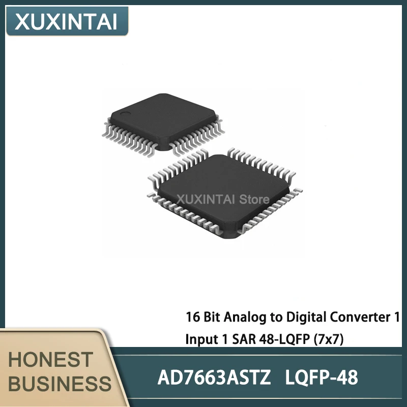 

5Pcs/Lot AD7663ASTZ AD7663 16 Bit Analog to Digital Converter 1 Input 1 SAR 48-LQFP (7x7)