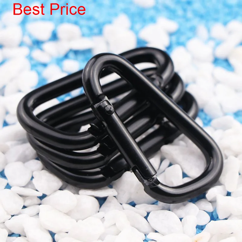 

200Pcs No.4 D-shaped Electrophoresis Micro Sub Black Aluminum Alloy Mountaineering Buckle Headset Buckle Water Bottle Buckle
