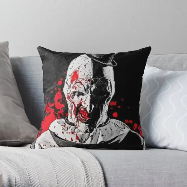 

Terrifier Movie Horror Poster Art Printing Throw Pillow Cover Decorative Wedding Fashion Throw Car Soft Pillows not include