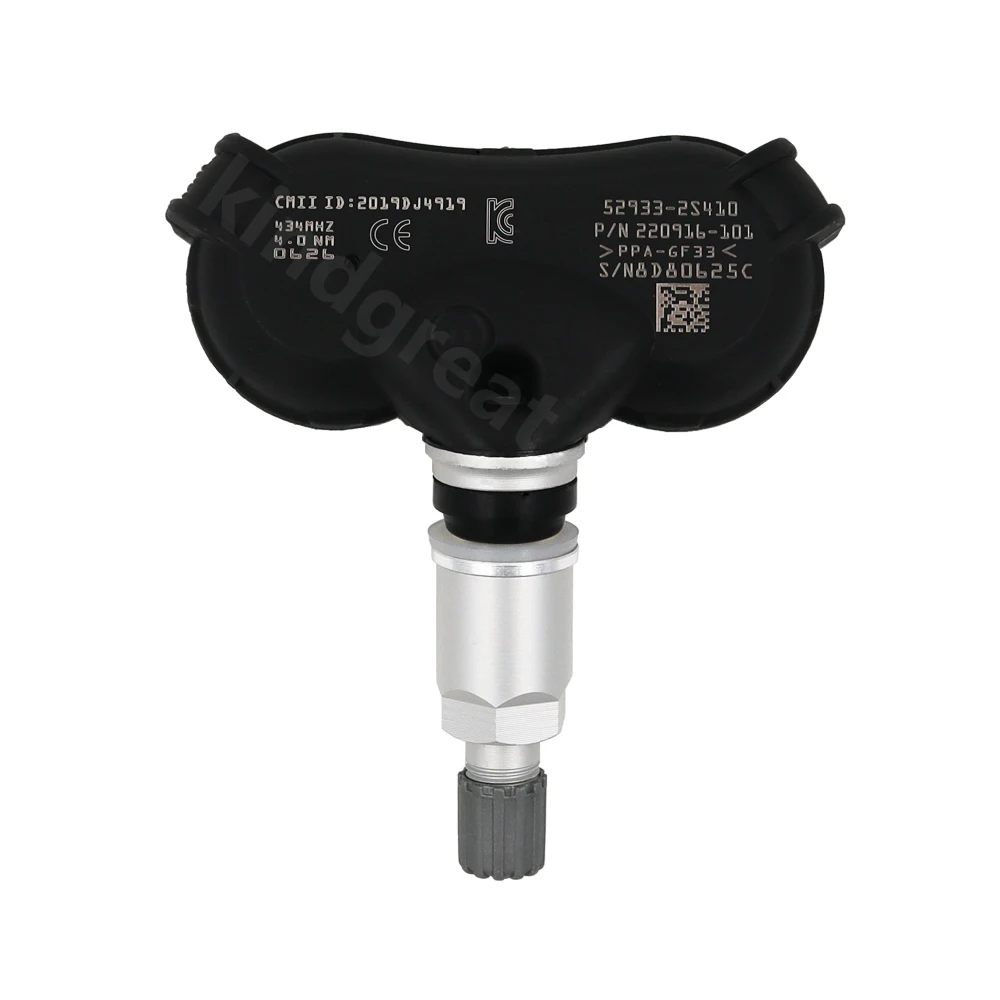 Фото Комплект из 4 датчиков давления в шинах TPMS 434 МГц 52933-2S410 529332S410 для Kia Sportage, датчик системы контроля давления в шинах №4