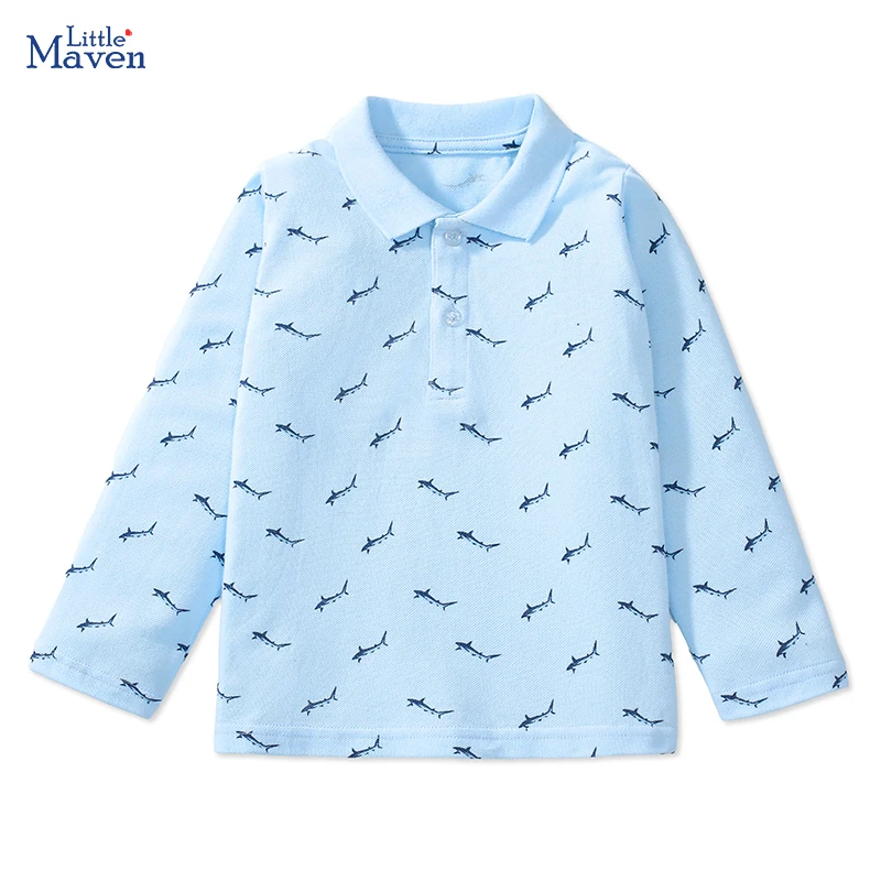 Футболка-поло для мальчиков Little maven топ в европейском и американском стиле с