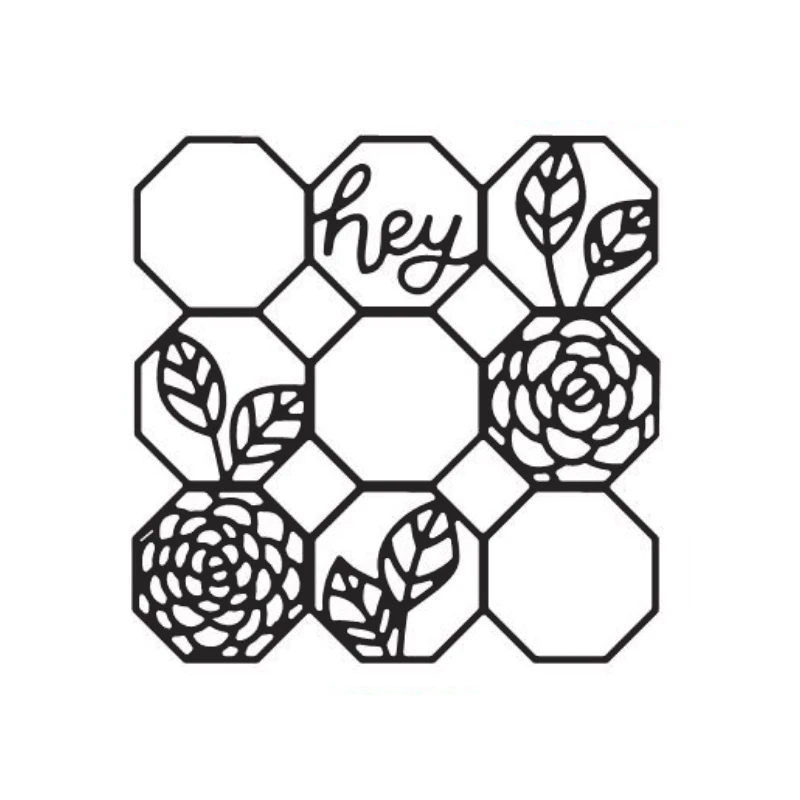 Цветочная шестигранная рамка металлические штампы сделай сам форма для ножа