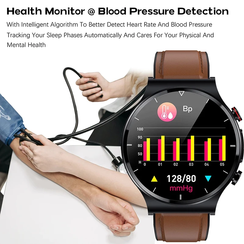 new ecgppg health smart watches men heart rate blood pressure fitness tracker ip68 waterproof smartwatch for android ios phone free global shipping