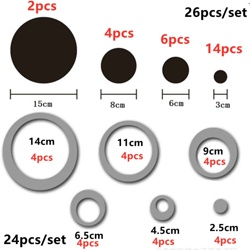 3D зеркальная настенная наклейка акриловое круглое зеркало сделай сам фоновая