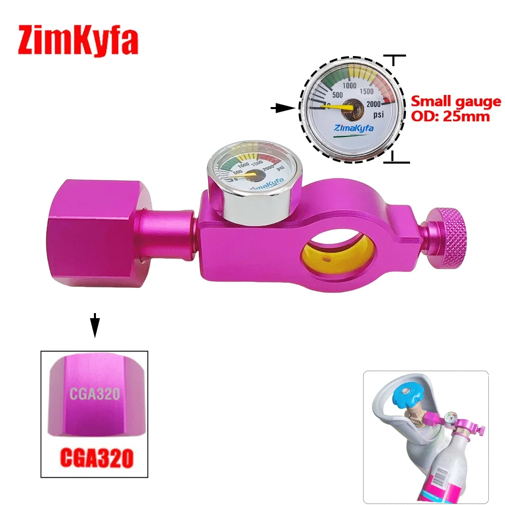 Адаптер заправочной станции для заправки баллона SodaStream, подходит для быстрого подключения розового цилиндра SodaStream с подключением W21.8-14 CGA320