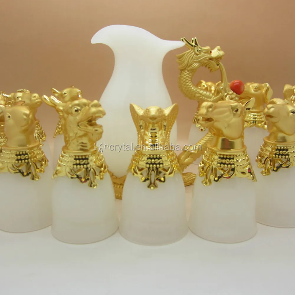 

2015 Hot Sales!!!Chinese Twelve Zodiac Animal Jade Wine Cup