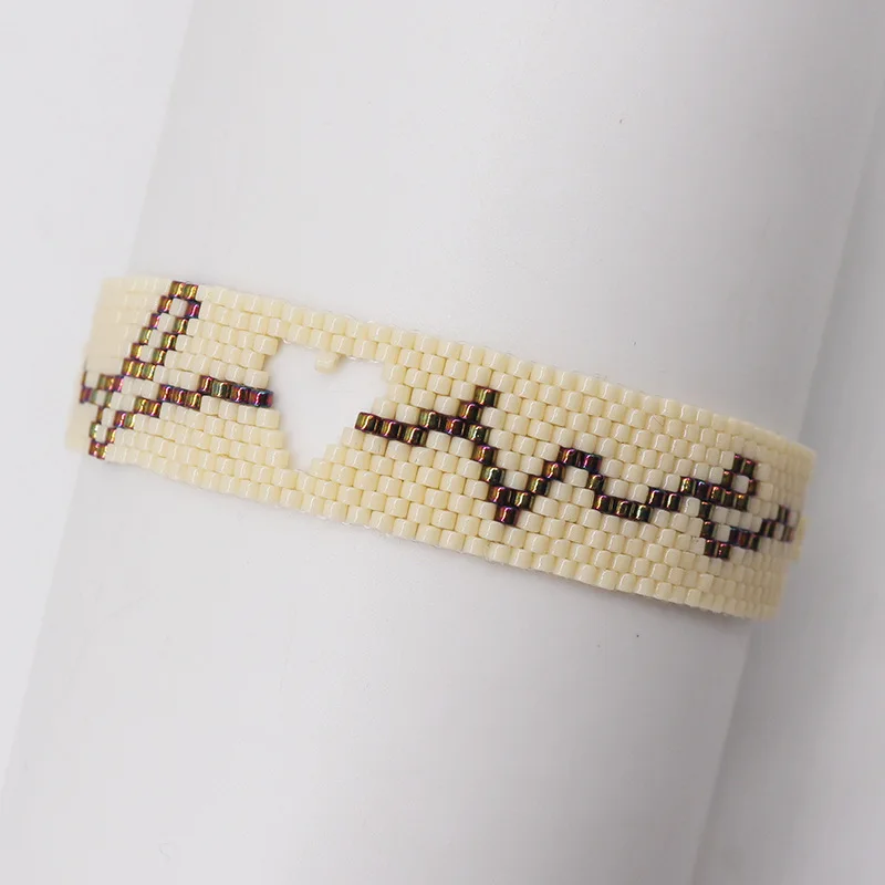 Браслет ручной вязки с геометрическим рисунком регулируемый простой браслет