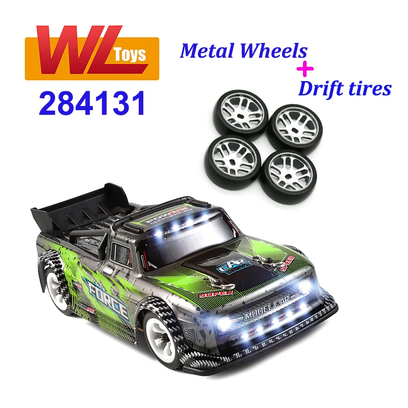 WLtoys 284131 RC Cars 1/28 With Led Lights 2.4G 4WD 30Km/H Metal Chassis Electric High Speed Off-Road Drift Gift for Boy Kids