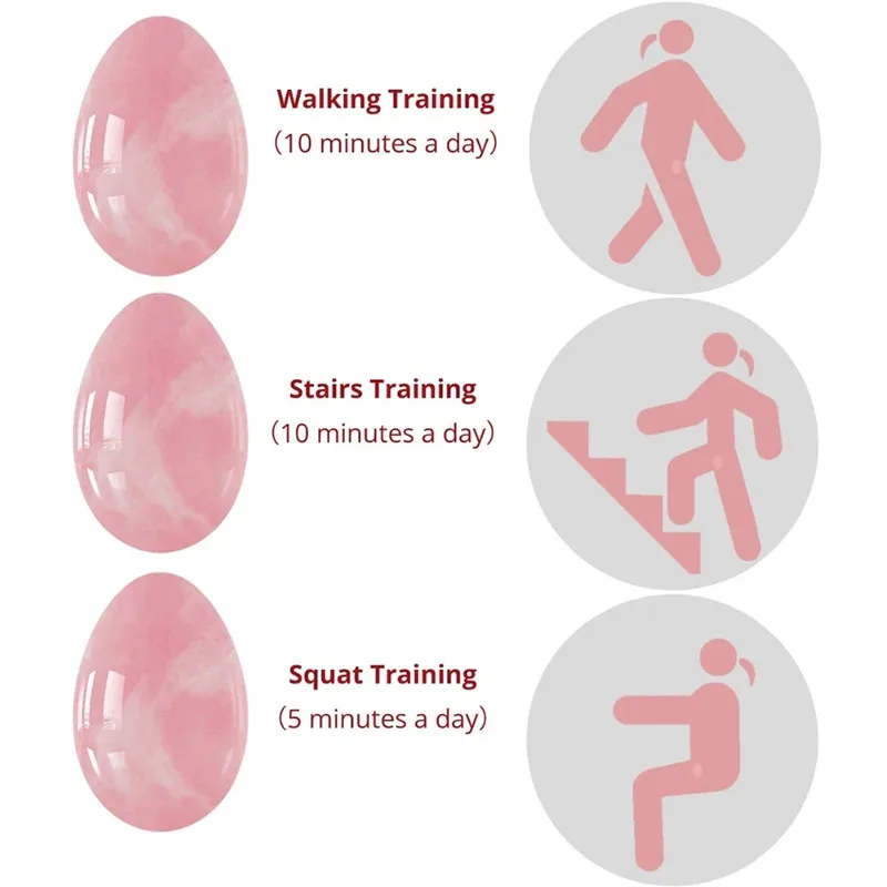 Яйцо Yoni из натурального розового кварца с отверстием обсидиан аметист