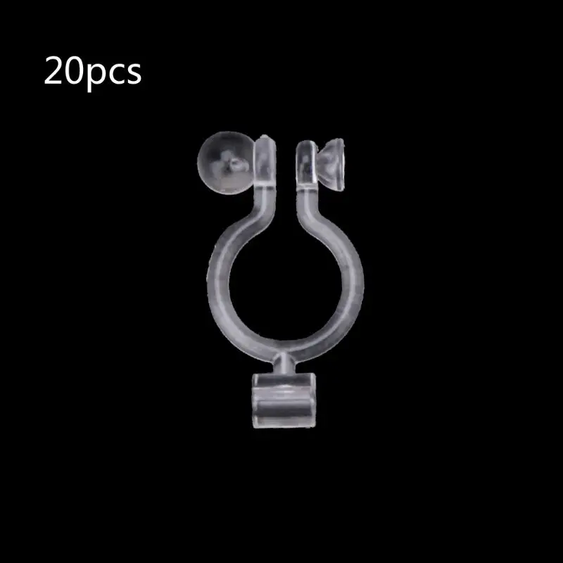 

20x Ear Clips Invisible Clip-on Earring Converter Jewelry Findings Deco for Girl