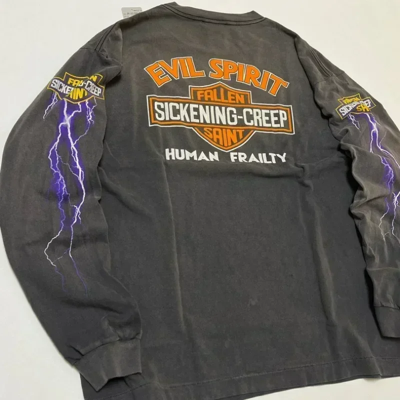 Худи в стиле оверсайз Saint Michael для мужчин и женщин с длинным рукавом