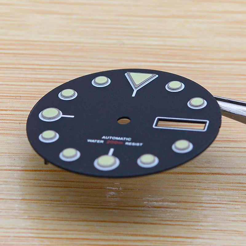 NH35 NH36 Watch Dials C3 Green Luminous Dial For NH35 7S26 Movement Fits SKX007 SKX009 SRPD Turtle Watch Repair and Replace