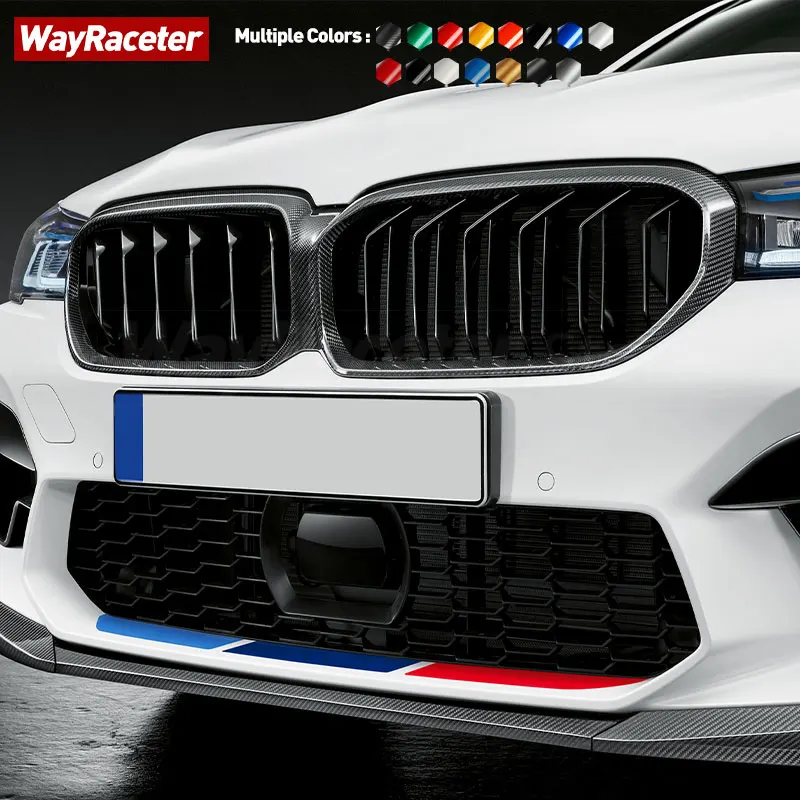 Tricolor M Performance Sticker Front Bumper Rear Trunk Decal For BMW M5 G30 G31 F10 E60 E90 F30 G20 F32 M3 M4 M2 X3 X4 X5 X6 Z4
